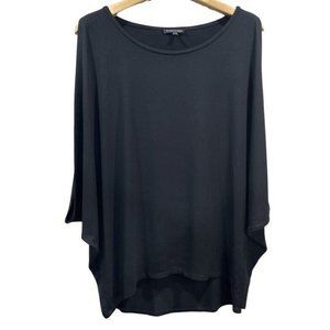 EILEEN FISHER Women's Boat Neck Rayon Blend Dolman Sleeve Top Black S